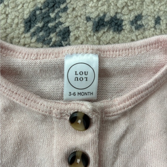 Lou Lou Pink Baby Button-Up Top and pants set - Picture 3 of 4